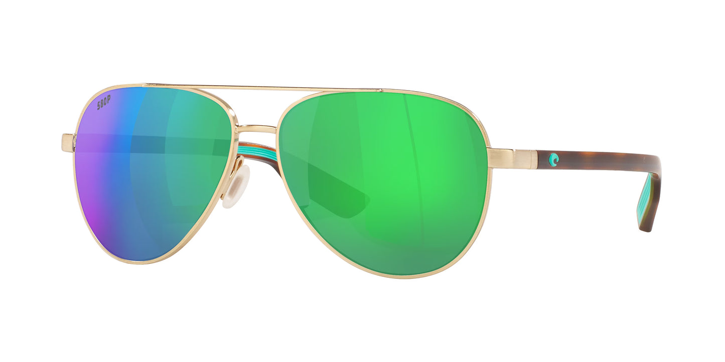 Costa Del Mar Peli Brushed Gold/Green Mirror 580P