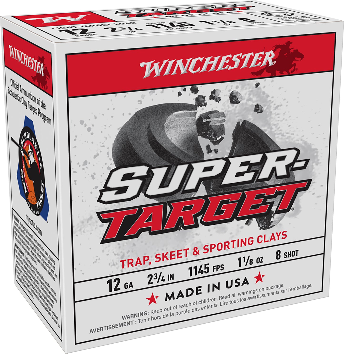 Winchester Ammo TRGT128 Super-Target Light Target 12Gauge 2.75" 1 1/8oz 8Shot 25 Per Box