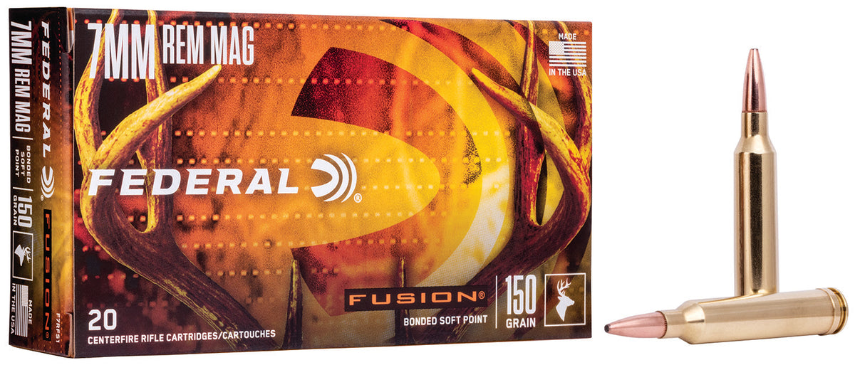 Federal F7RFS1 Fusion 7mmRem 150gr Bonded Soft Point 20 Per Box