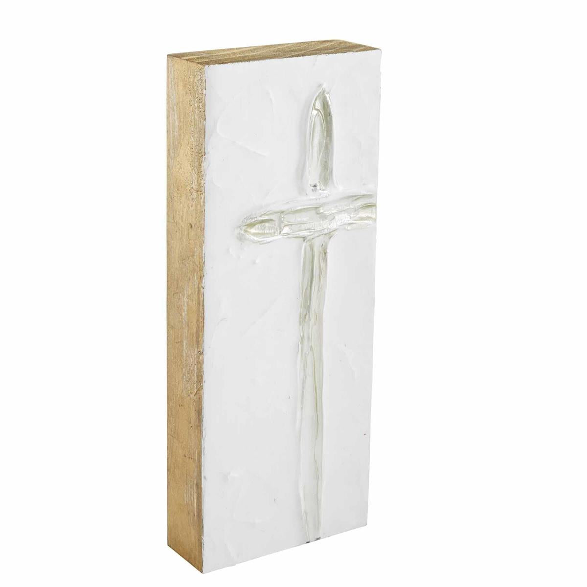 Mud Pie Tall Silver Cross Plaque Item#: 43400108T