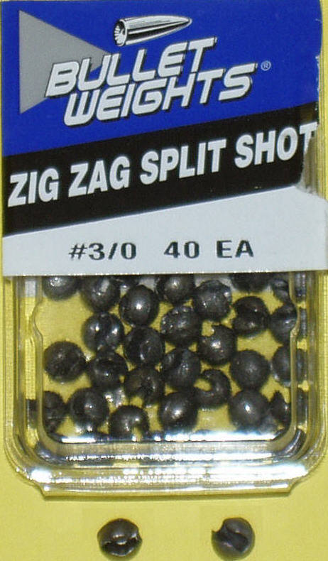 Bullet Weight Zig zag Split Shot size #4 20ea