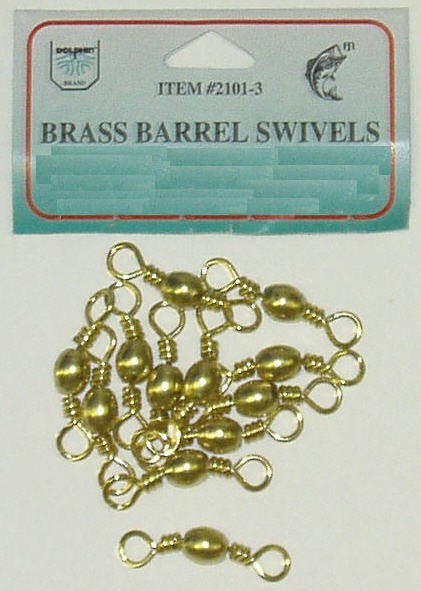 Brass Barrel Swivels Size 1 FJ NEIL BRASS BARREL SWIVEL