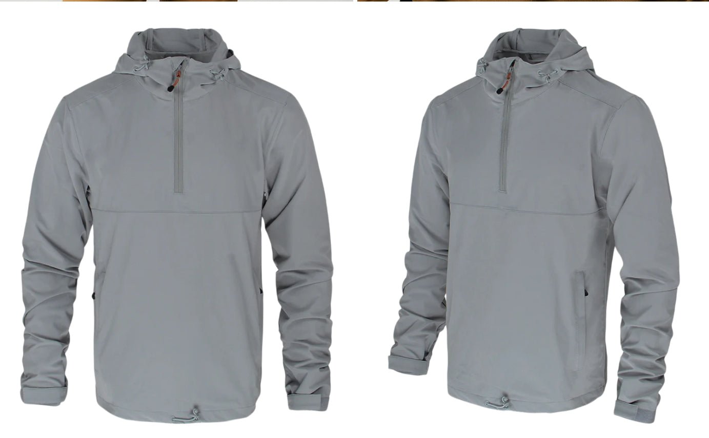 Banded Daybreak Hooded Pullover- Gray B1230017