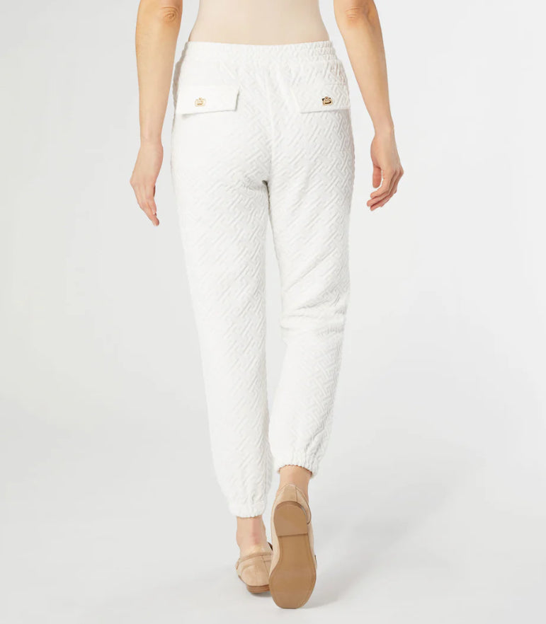 Coco + Carmen Phoenix Quilted Drawstring Bottom - Winter White