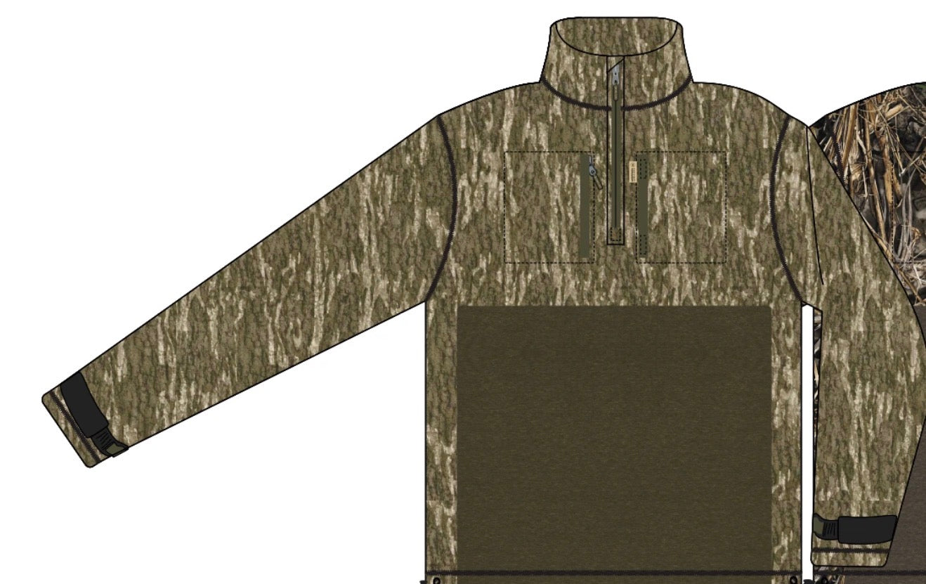 Heybo Bottomland Landing Zone Youth 1/4 Zip mossy oak