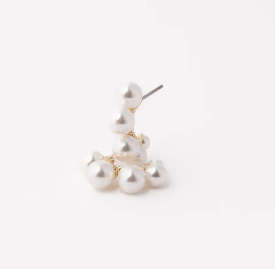 Michelle McDowell Naomi Earrings Gold Pearl