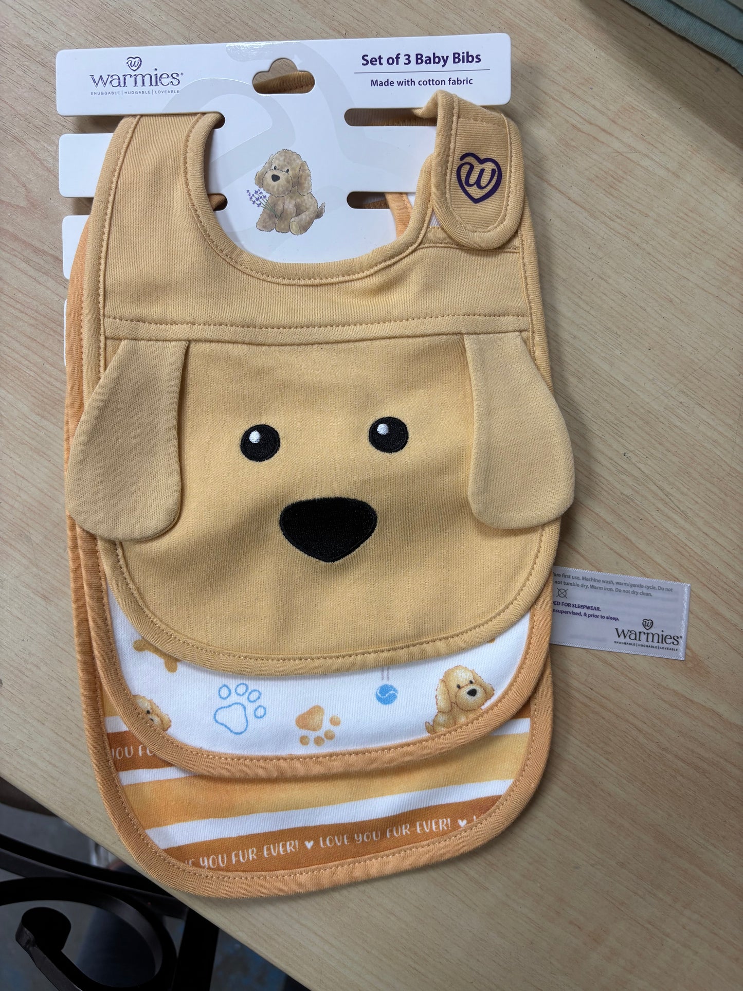 Warmies golden dog warmies bib
