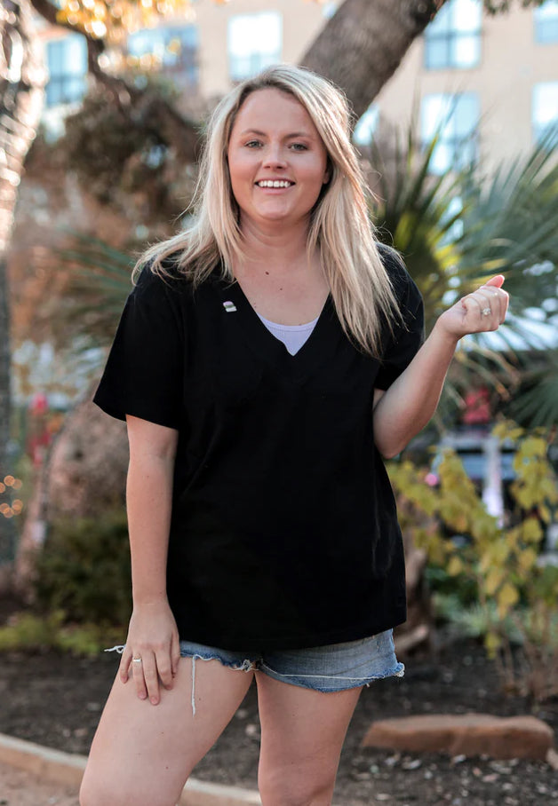 Jadelynn Brooke Boyfriend V Neck S/S JLBCS24