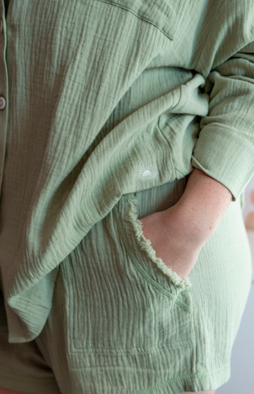 Jadelynn Brooke Everyday Gauze Short Matcha