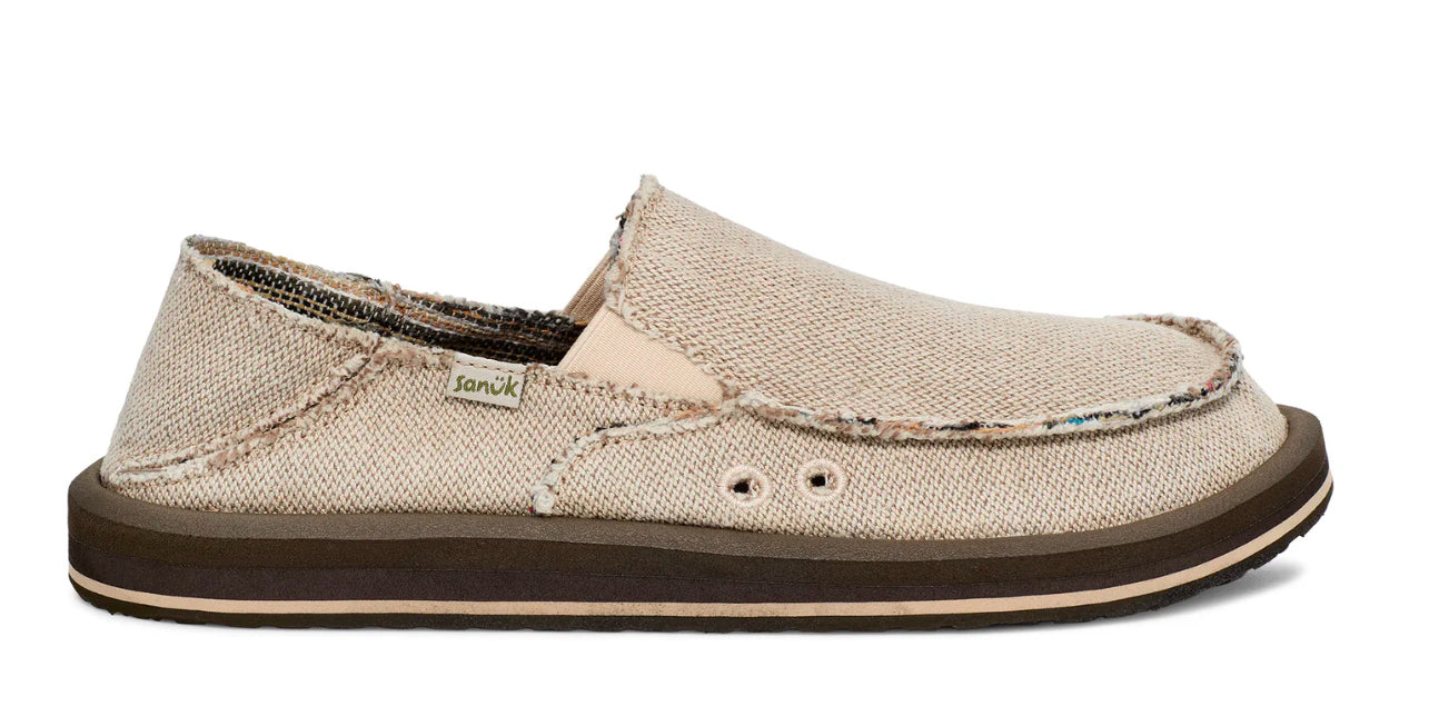 Sanuk Mens Donny Hemp 2 Ton NAT