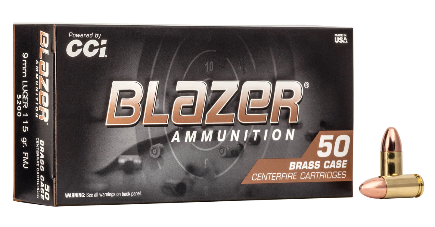 CCI 9MM 115GR BLZBRSS FMJ 50RD