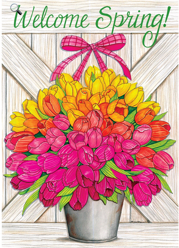 Custom Decor Large Flag Glorious Tulips 5371Fl