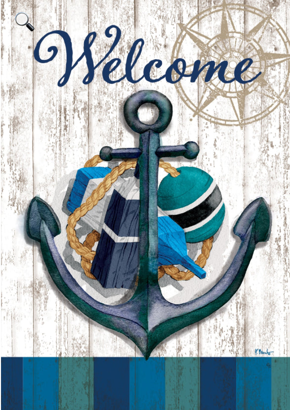 Custom Decor Large Flag Anchor Buoys 5395Fl