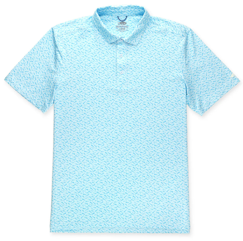 Aftco Cypress Printed Polo Splish Splash M64225