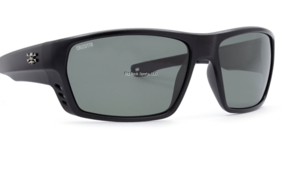 Calcutta FT1G Fathom Polarized Sunglasses Matte Black Frame Gray Lens