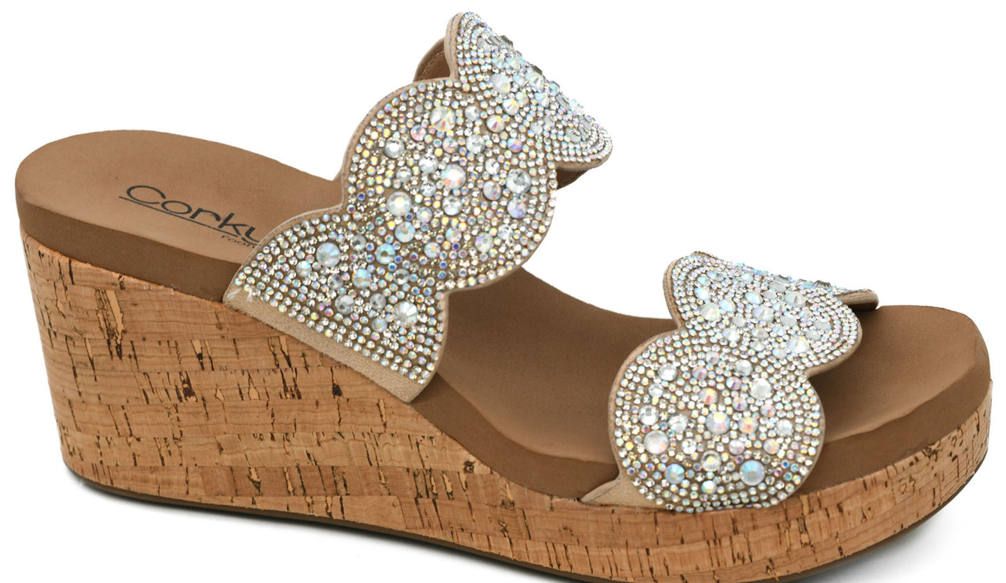 Corkys Make A Toast Clear - 2.5-Inch Wedges - Stylish Circle Design