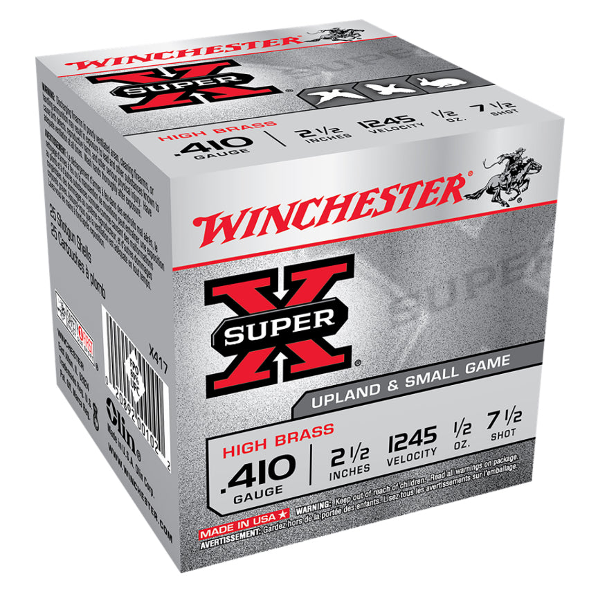 Winchester Ammo X417 Super X Heavy Game Load High Brass 410Gauge 2.50" 1/2oz 7.5Shot 25 Per Box