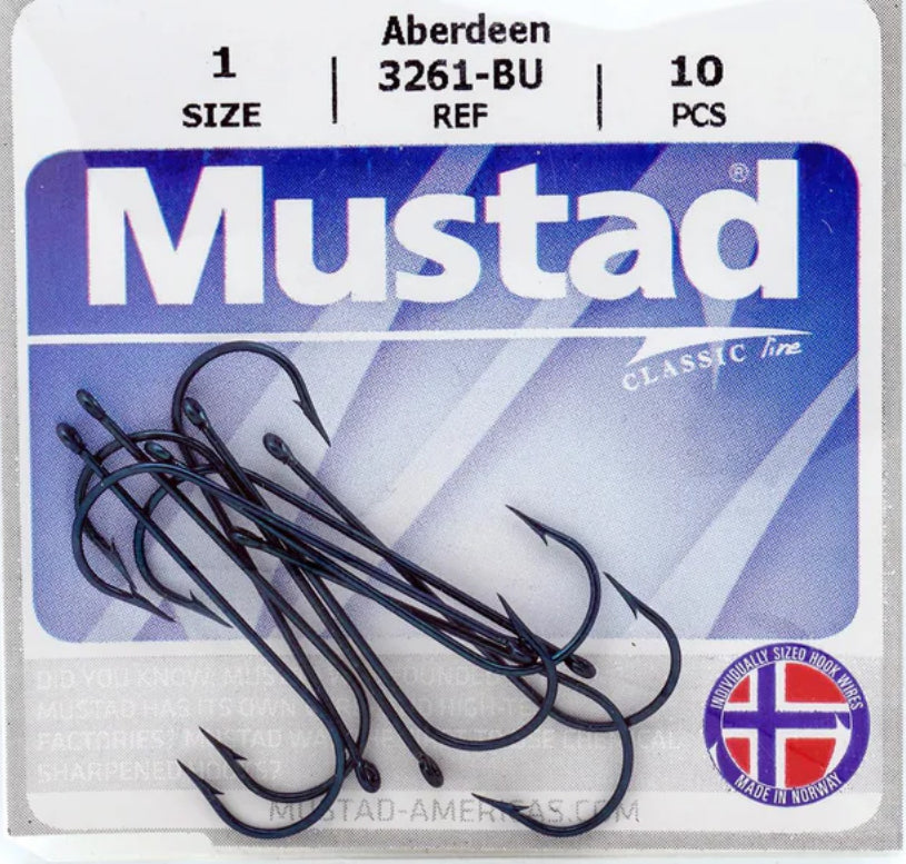Mustad Aberdeen Hook size 8 3261-BU 10pk