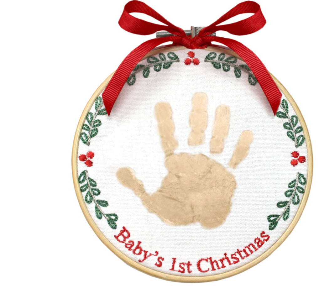 A Stitch in Time Handprint Ornament