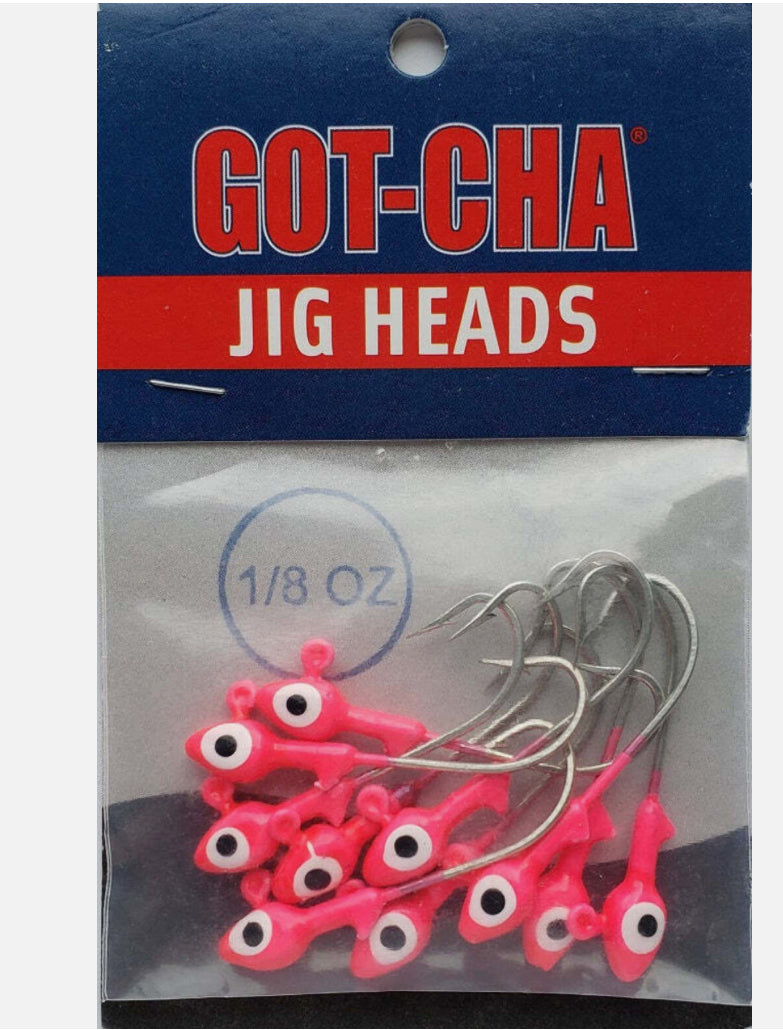 Gotcha JIG HEAD 1/8OZ pink 10PK-pink : 1/8OZ