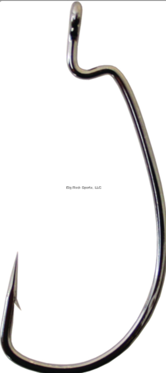 Gamakatsu 74414 Superline Worm Hook, Size 4/0, Needle Point, Extra Wide Gap, Heavy Wire, Ringed Eye, NS Black, 4 per Pack