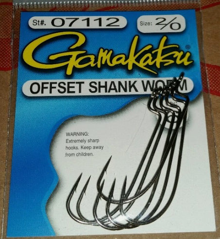 Gamakatsu 07112 2/0 WORM HOOK-2/0