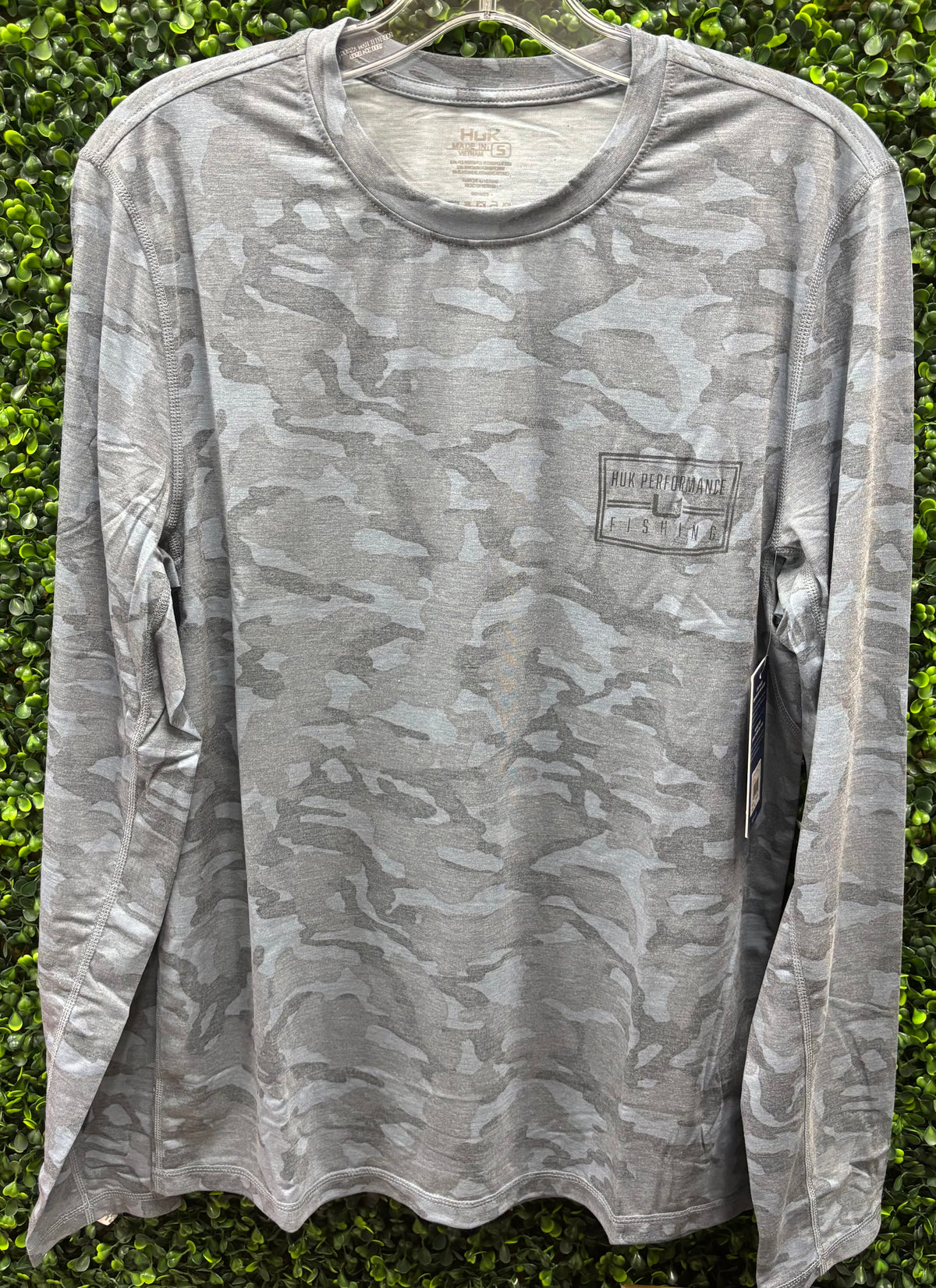 Huk Drift Printed Long Sleeve Crew - Dark Blue