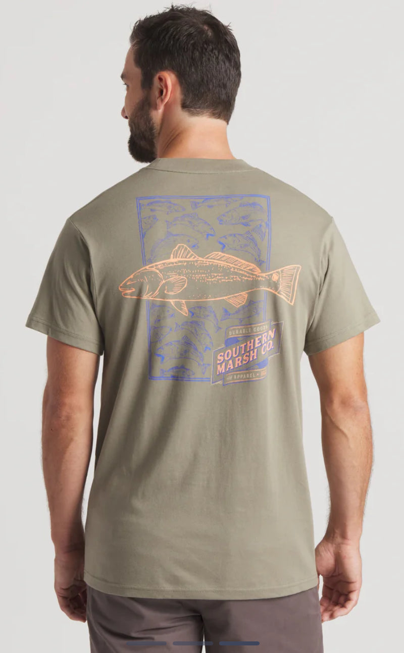 Southern Marsh Spotted Tee Stonewall Olive ASPO
