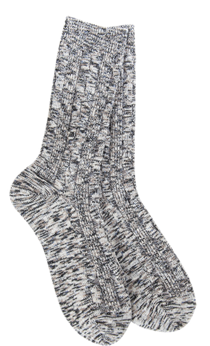 Crescent Sock Weekend Light Weight Cable Crew- Nightfall Multi 76418
