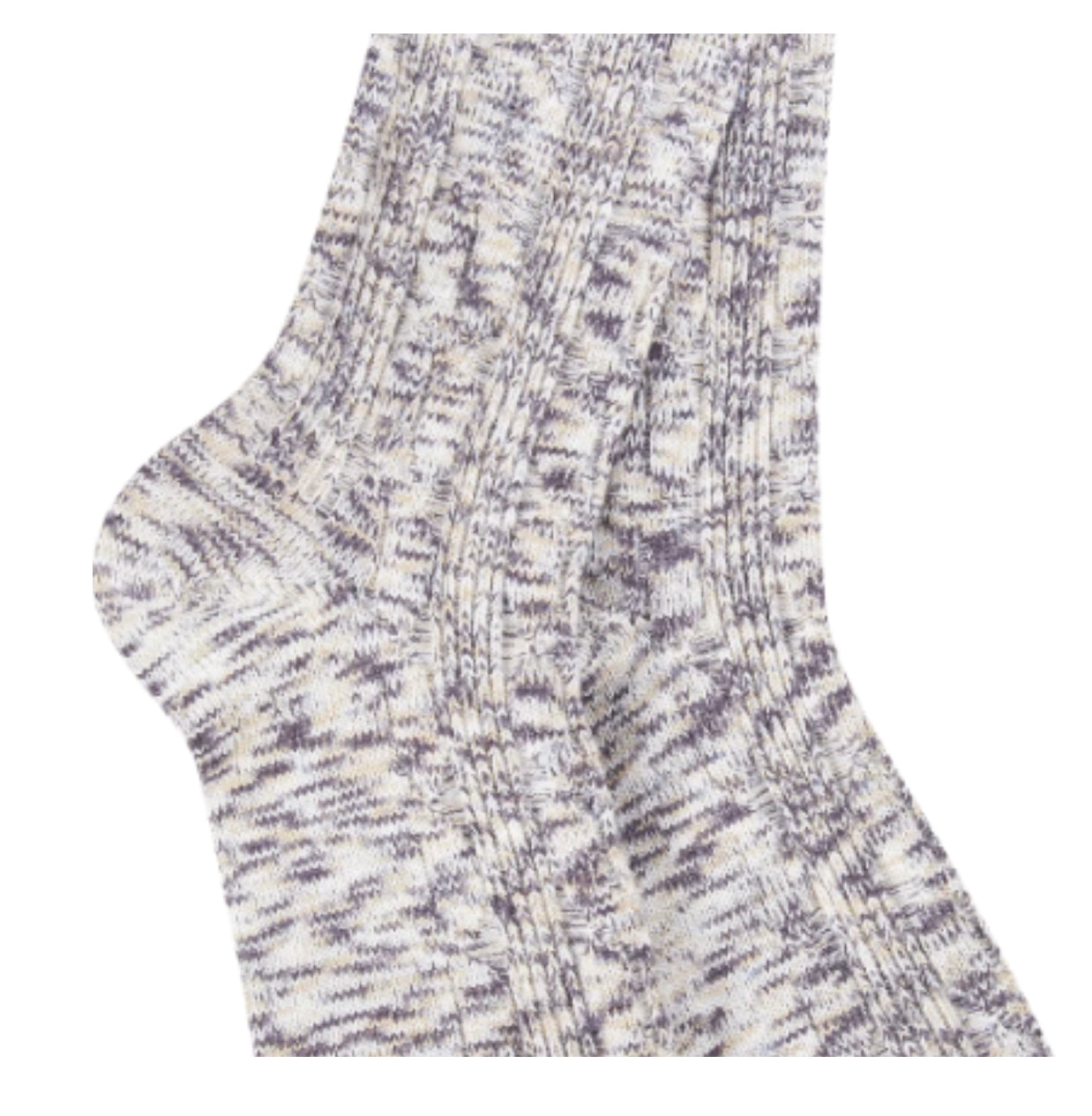 Crescent Sock Weekend Light Weight Cable Crew- Cookie Dough Multi