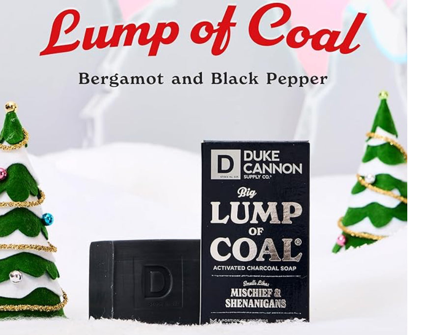 Duke Cannon Big Lump of Coal Soap Bar for Men Holiday Edition