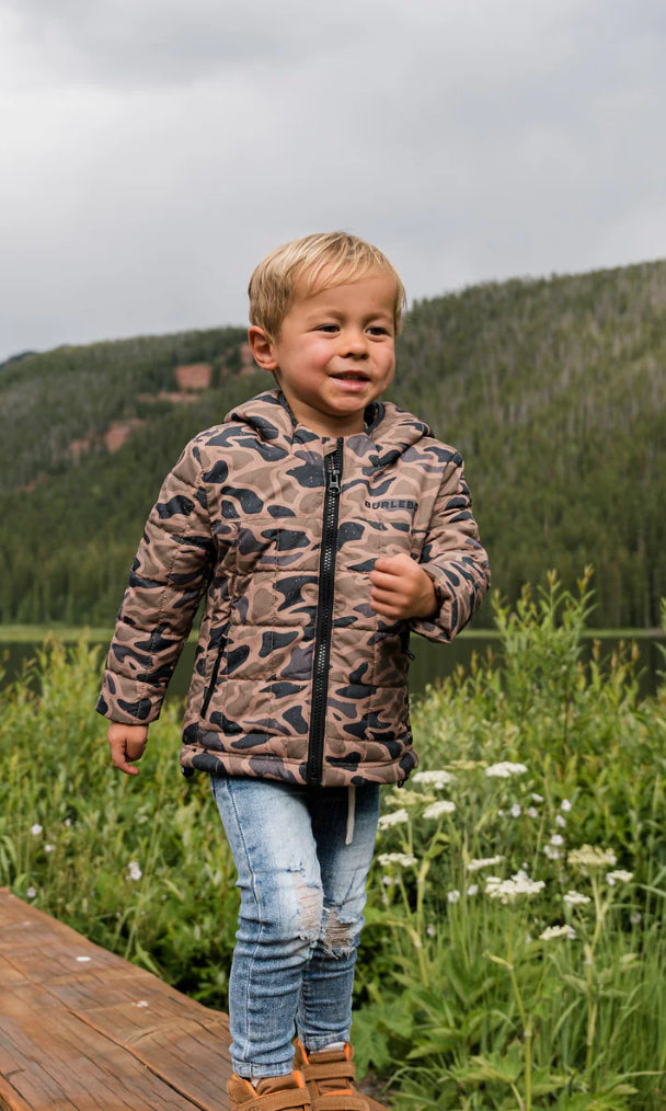 Burlebo Youth - Puffer Jacket - Gauge Camo