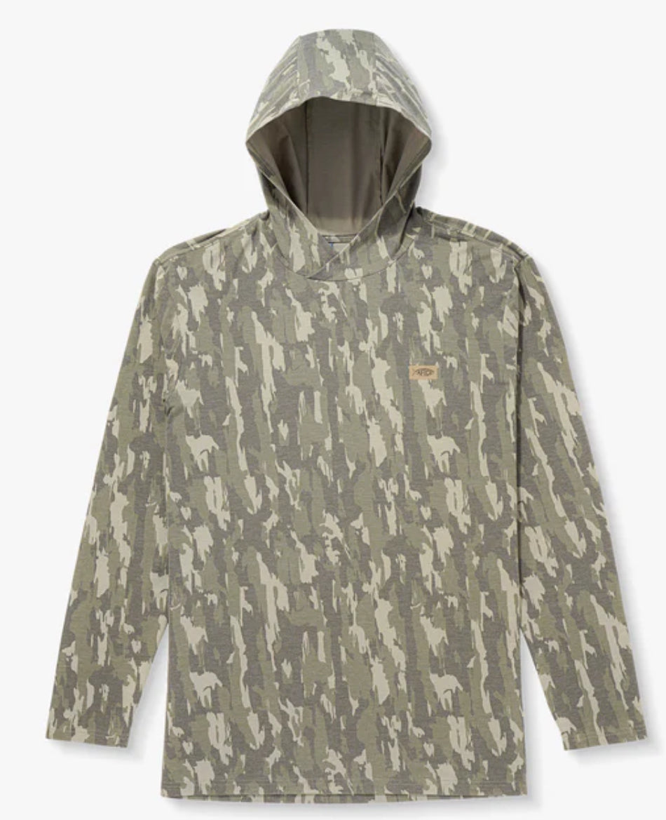 Aftco Ocean Bound Hooded Performance Shirt Olive Current Camo M63229