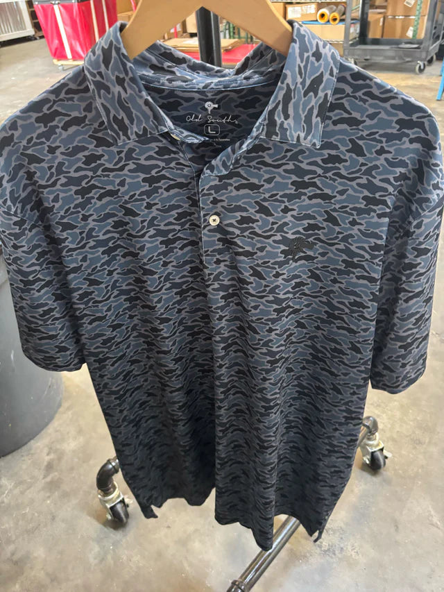 Old South Black Out Camo Performance Polo