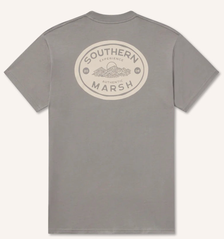 Southern Marsh Branding Mountain Medallion Dark Gray S/S Tee