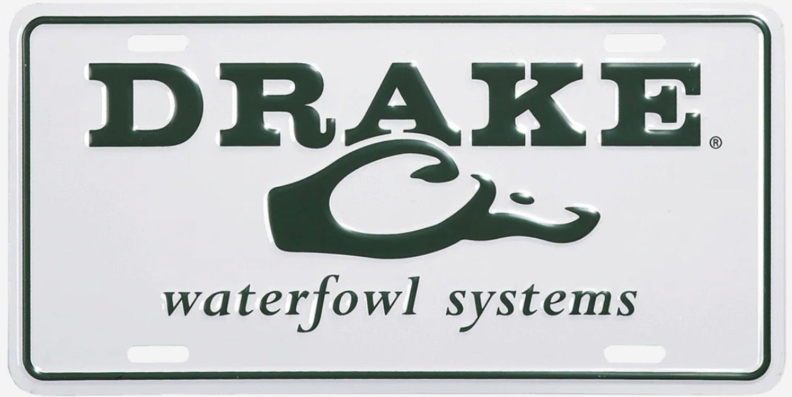 Drake License Plate Logo White DW80120