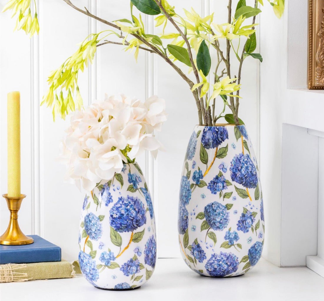 Evergreen VivaSyle Vase, Metal Vase, Hydrangea Small Vase