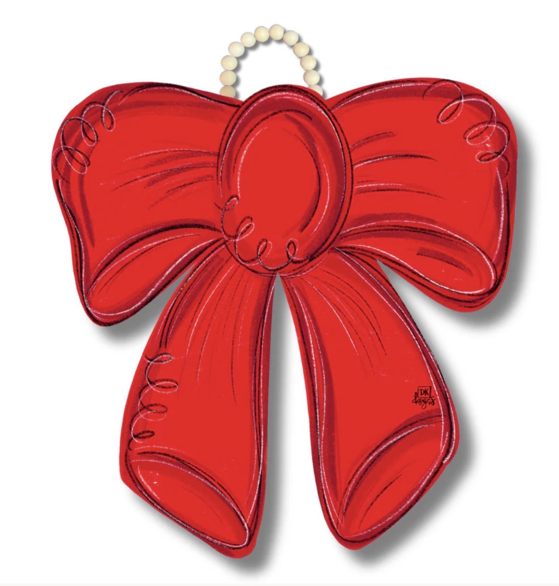 DK Designs Red Bow Door Hanger