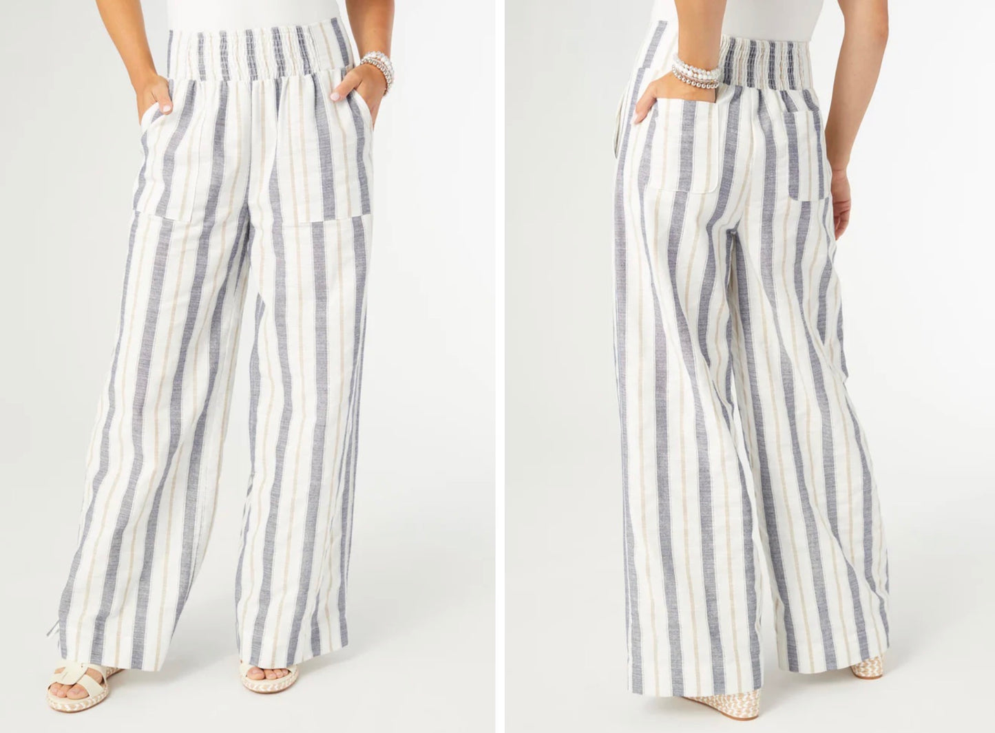 Coco + Carmen VINCA WIDE LEG STRIPED PANT