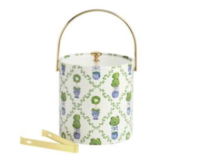 Mudpie Boxwood Vinyl Ice Bucket