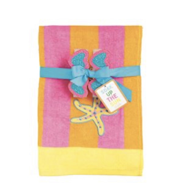 Mudpie Orange Terry Cloth Towel Set