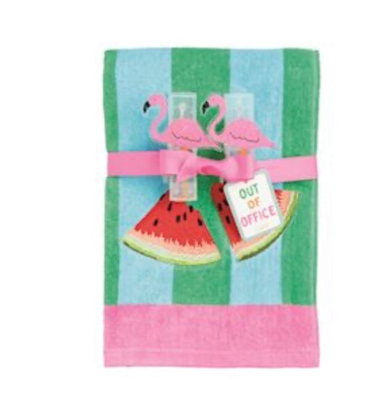 Mudpie Green Terry Cloth Towel Set