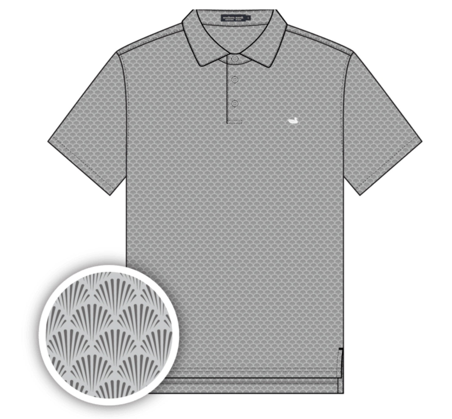 Southern Marsh Flyline Performance Polo - Shell Shock