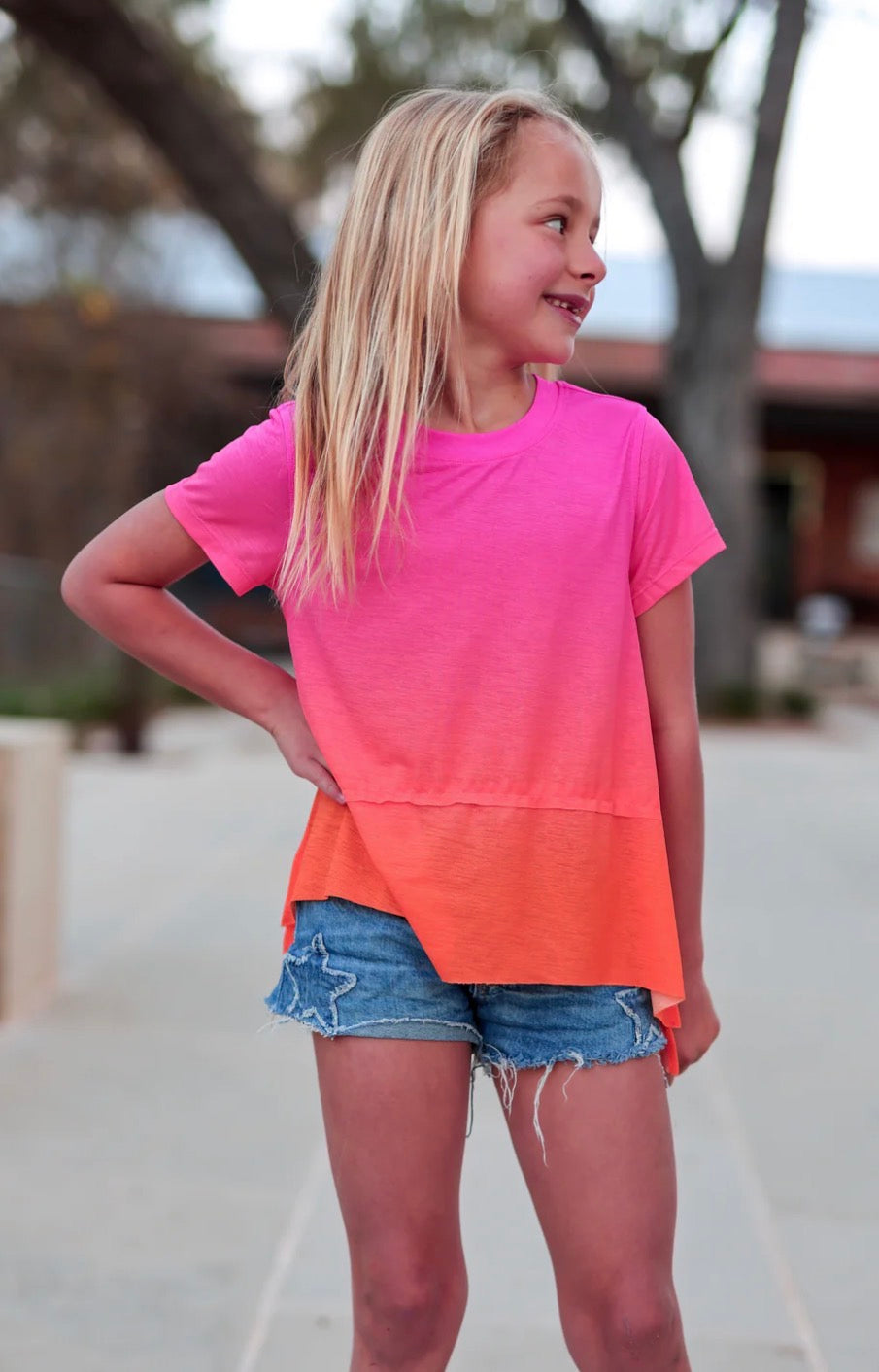 Jadelynn Brooke Flowy Activewear Youth - Strawberry Sherbet (Short Sleeve)