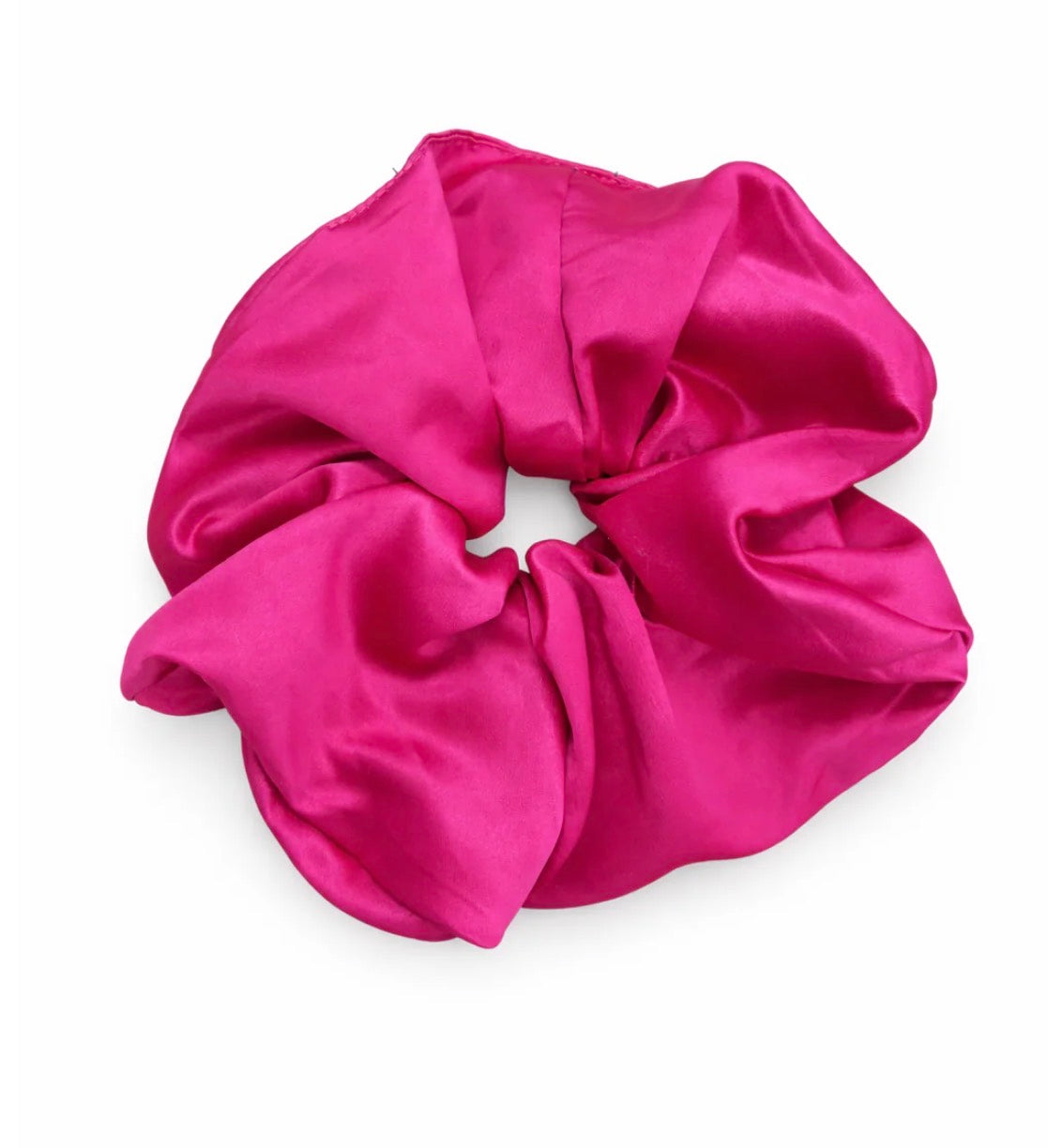 Grace and Emma Magenta Satin Oversized Scrunchie