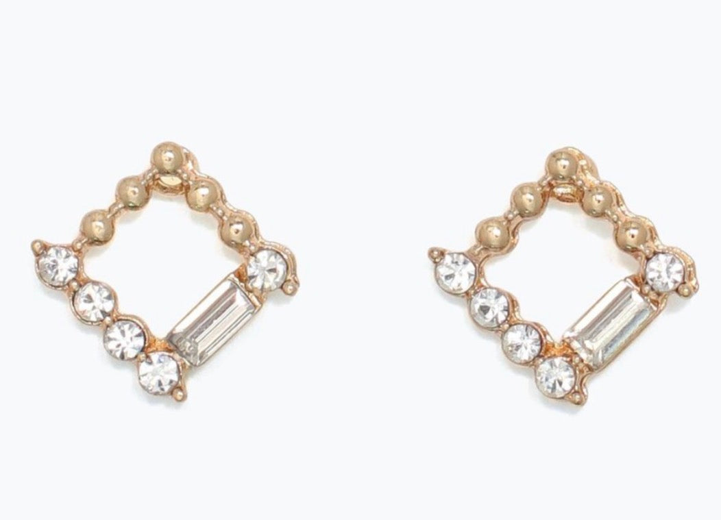 Cuties Crystals set in gold Earrings