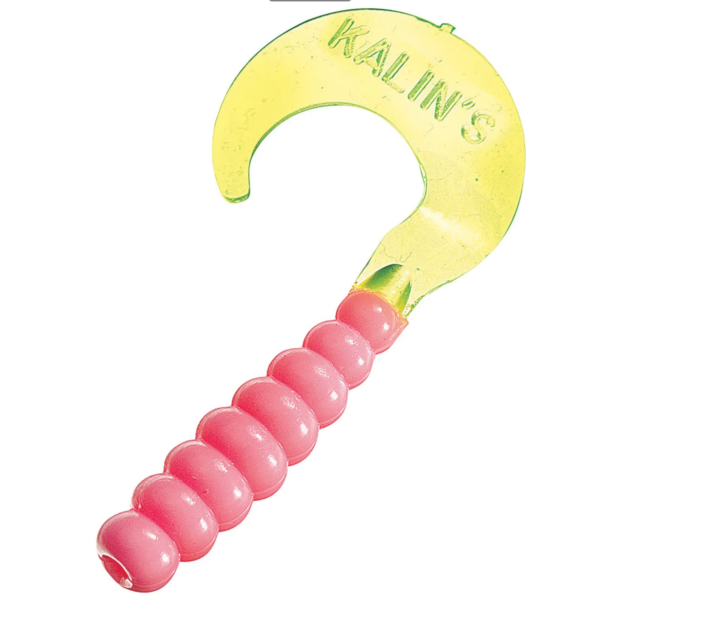 Kalin's Triple Threat 2" Grubs - 10 Pack - Bubble Gum/Chartreuse