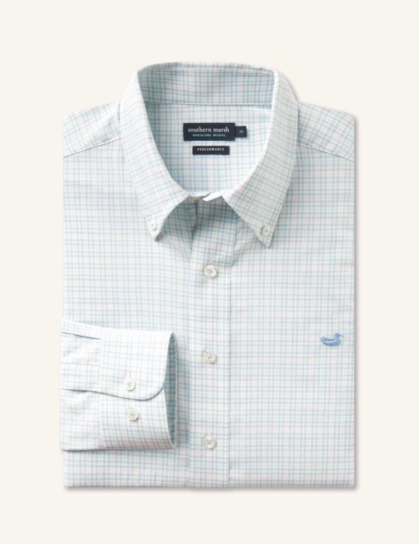Southern Marsh Dyer Performance Gingham Dress Shirt
