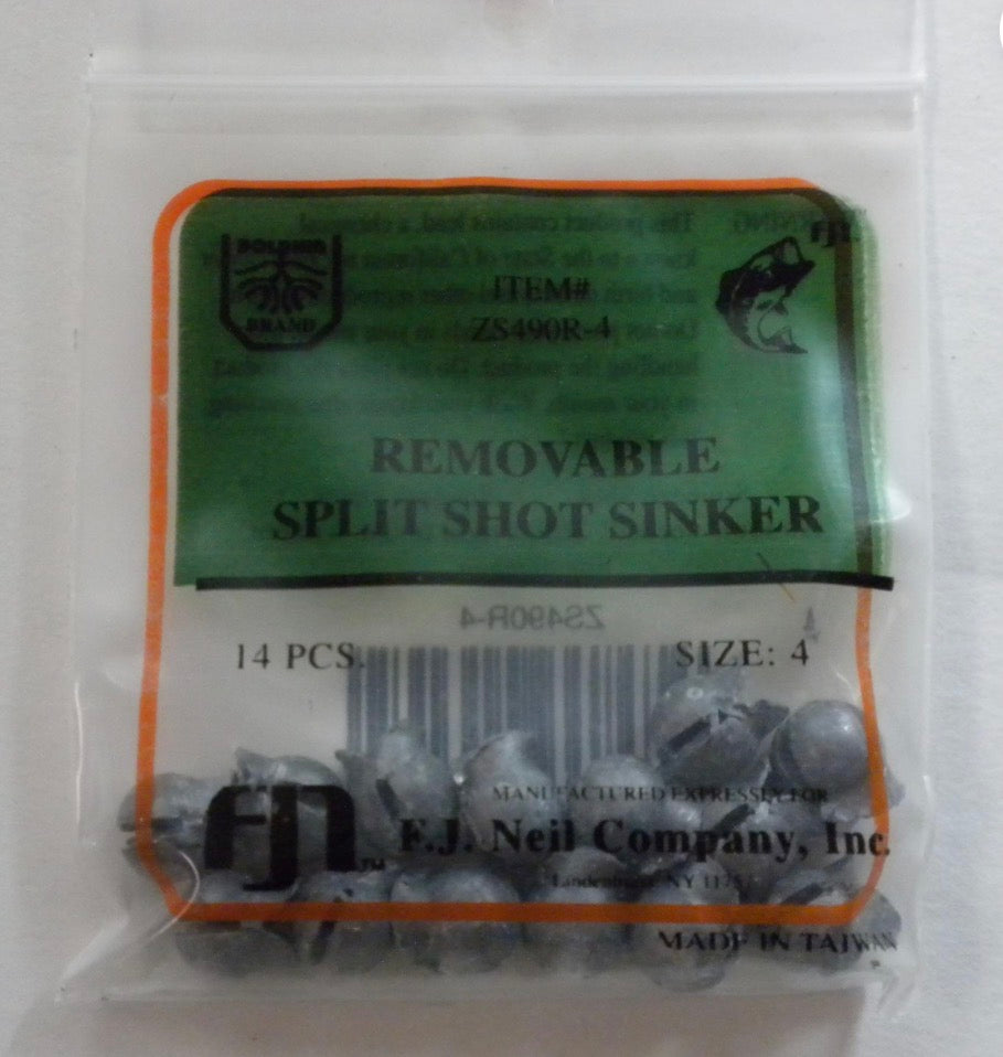 FJN ZS490R-4 Removable Split Shot Sinker 14