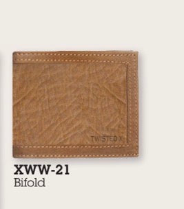 Twisted X wallet, Bifold, Tan elephant stamped